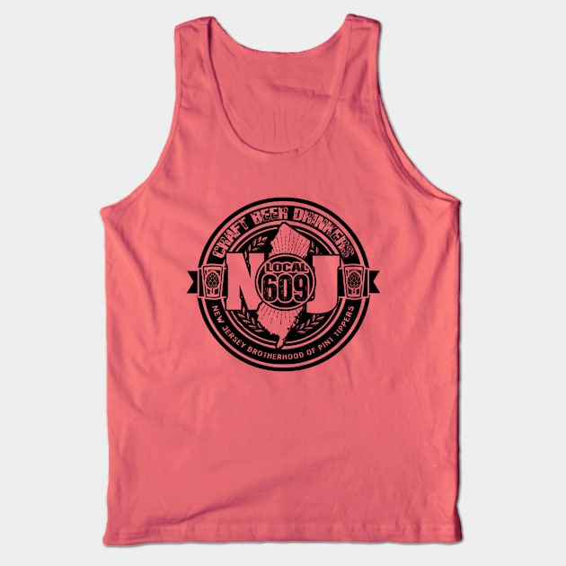 NJ CRAFT BEER DRINK LOCAL 609 Tank Top by ATOMIC PASSION